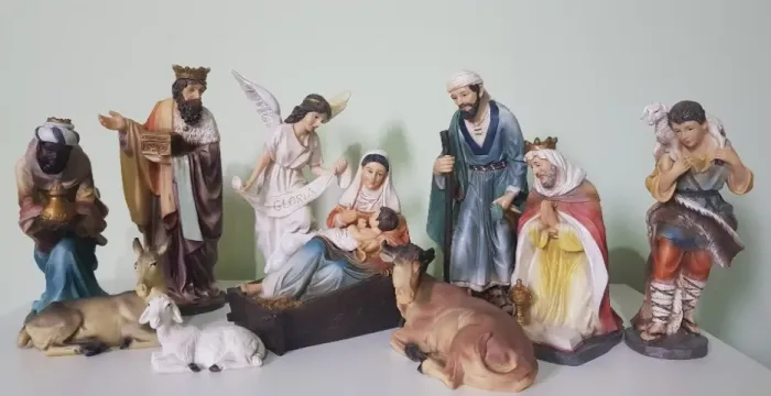 Natal Presépio Santini 20cm 11peças Importado e Raro