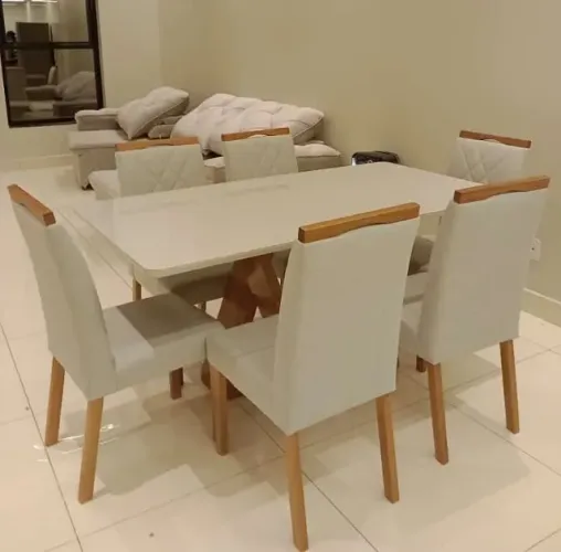 Mesa de jantar 170x90 6 lugares
