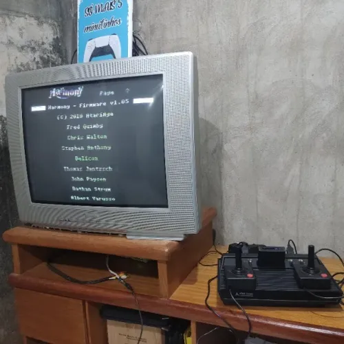 atari 2600 completo + cartucho com microSD