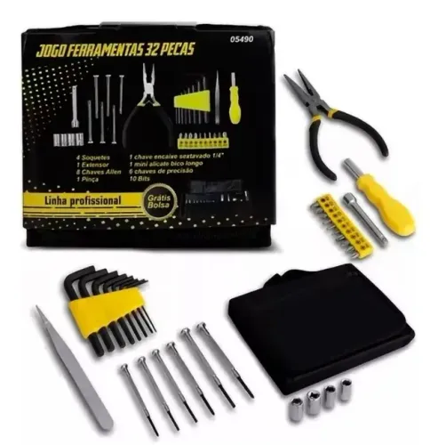 Maleta de Ferramentas Titanium Profissional 32 Peças com Estojo