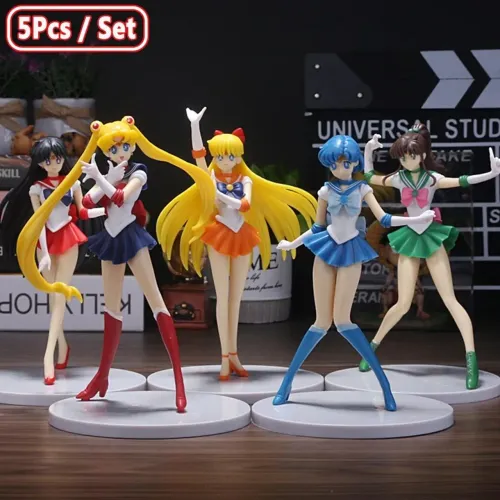 Boneco Sailor moon kit 5 peças tag anime cavaleiros do zodíaco Dragon ball Goku cloth myth