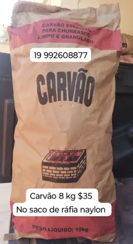 Carvão e lenha de eucalipto pra churrasco 