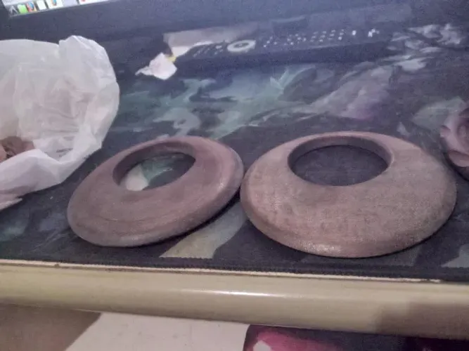 Antiga Argolas de Madeira para Cortina