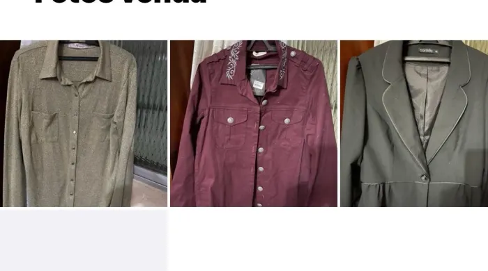 Jaqueta sarja e Blazer de crepe.