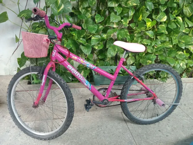 Bicicleta Infantil Rosa Samy V ou T por maior