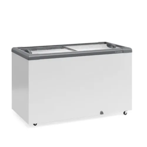 FREEZER HORIZONTAL GELOPAR DUPLA AÇÃO TAMPA DE VIDRO 395 LITROS