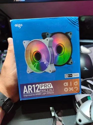 Kit 6x Fan Gamer Aigo AR12 Pro ARGB
