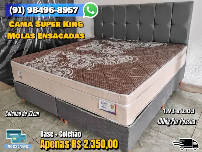 CAMA SUPER KING MOLAS ENSACADAS