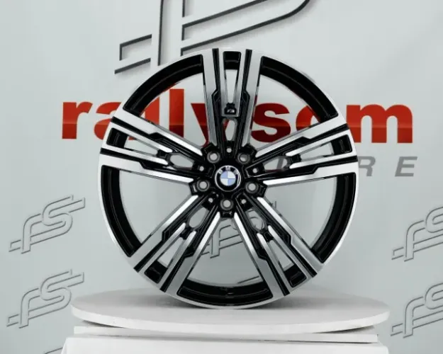 Jogo de Roda BMW Preto Diamantado 5x112 - 20x8,5 e 20x9,5 Offset 25 e 40 
