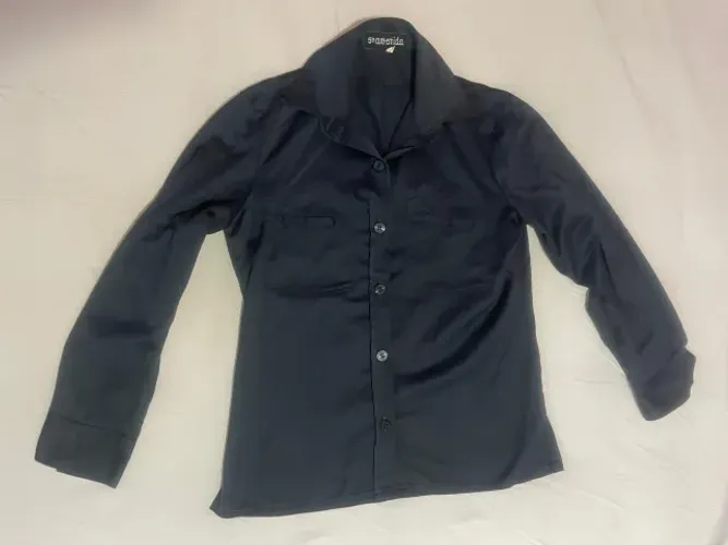 Camisa Social Preta manga comprida Tam 3