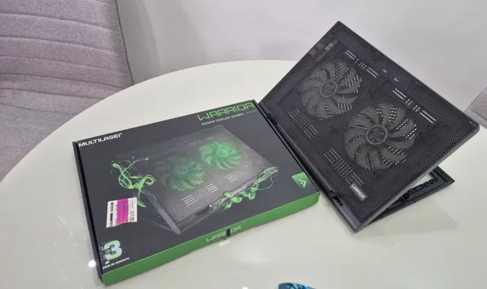 Cooler Para Notebook Warrior AC267 Power Gamer, Led Verde