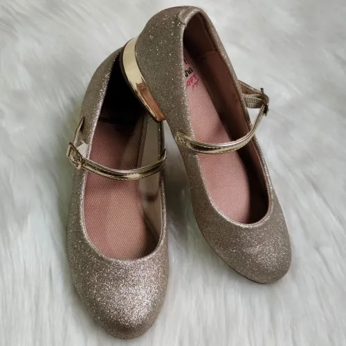 Sapatilha Molekinha Soft Dourada Glitter Infantil Tamanho 31