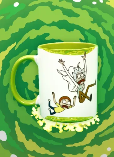 Caneca Rick And Morty Caindo