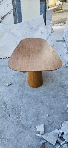 Fabricamos base cone + tampo orgânico 1.60x0.90 mdf freijó 