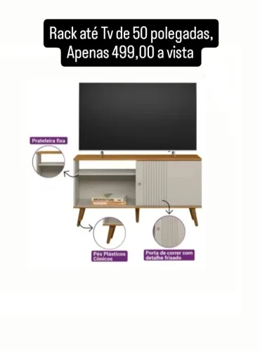 Rack para TV de até 50 polegadas - Com Frete Grátis!!