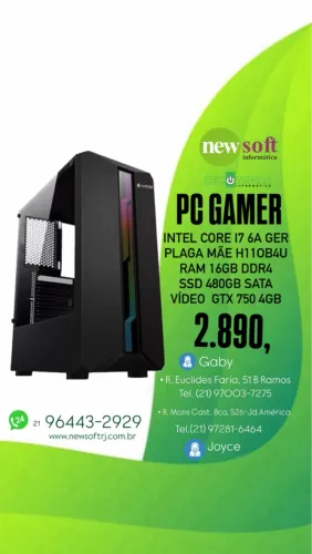 PC Gamer - Intel Core i7, GTX 750 4GB, 16GB RAM - NovoSoft