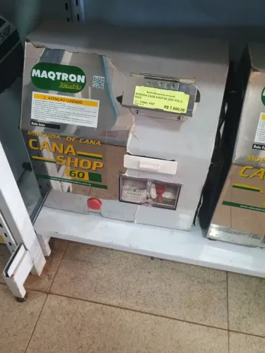 Moenda de Cana Industrial - Cana Shop 60 - 220V rolo inox 