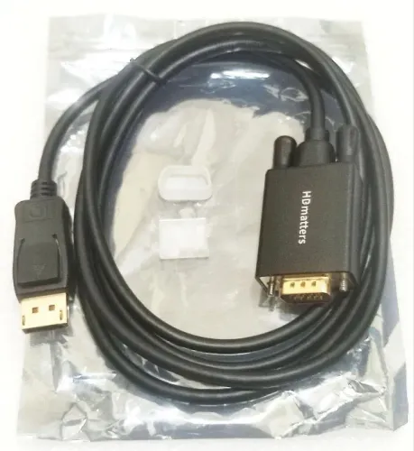 Cabo DisplayPort para VGA 1,80 metros - Original HDMATTERS - 1080p 60Hz