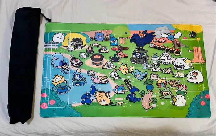 Playmat tapete tcg arte exclusiva Gengar / Cintia / pokemons variados - Novo 1 unidade