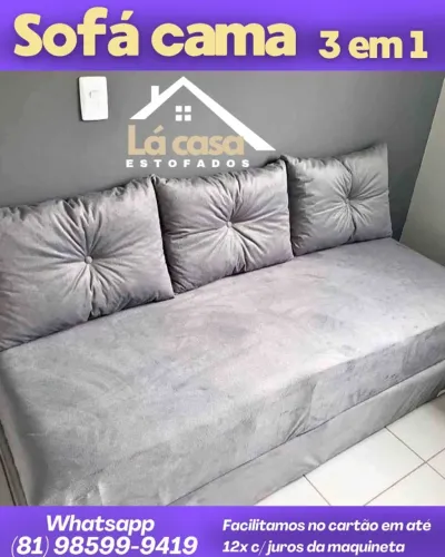 Sofá cama Bicama sofanete - Direto de Fábrica