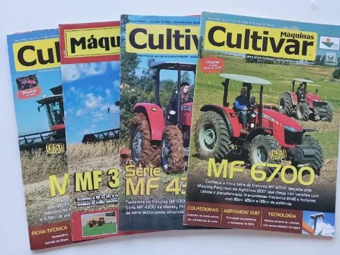 Tratores Massey Ferguson - Kit de 4 revistas Cultivar Máquinas