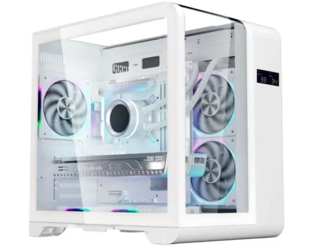 Gabinete Gamer K-Mex Cyberpunk, Mid Tower, mATX, Frente/Lateral e Teto em Vidro Temperado