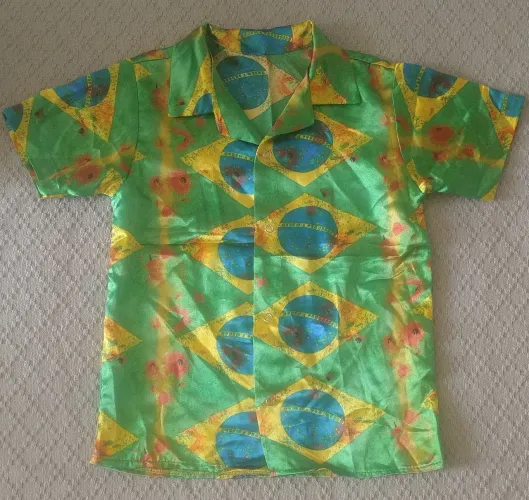 Fantasia Camisa Infantil estampa Brasil