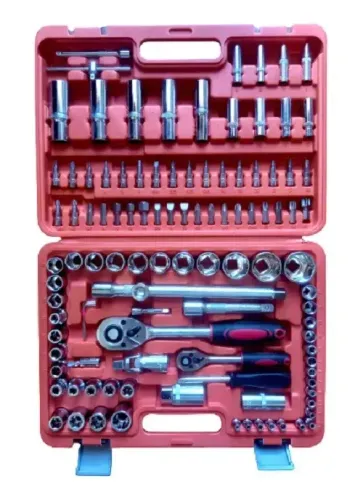 Kit Ferramenta Chave Catraca Reversivel Soquete 108 Peças Maleta