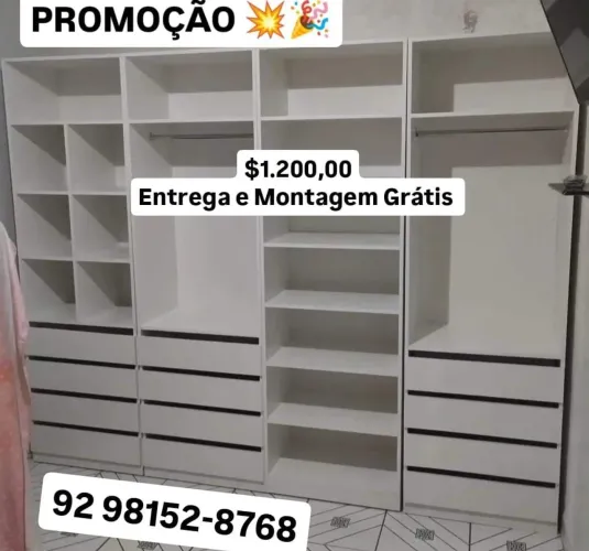 CLOSET com 12 gavetas mega espaçoso em Promoção 