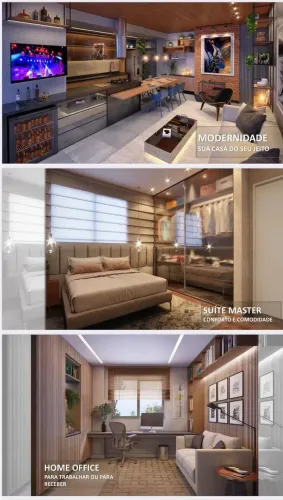 Alto padrão - excelente acabamento e localização com 66 m² 3 quartos em Tamarineira - Reci