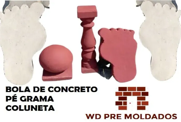 Pé Grama e Bola de Concreto Direito da Fábrica 