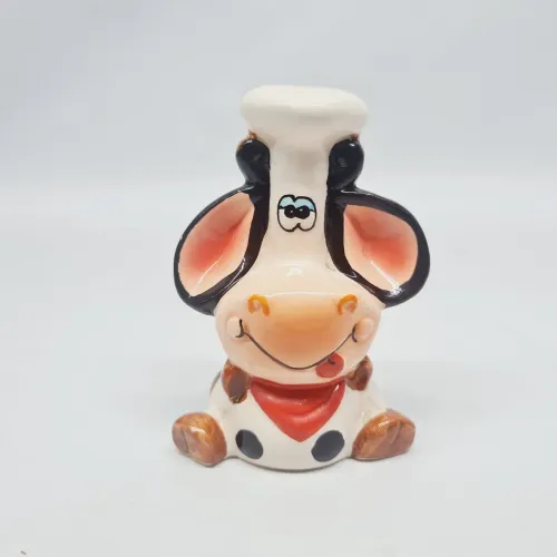 Saleiro de porcelana de vaquinha