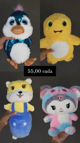 Pelúcias lindas - R$ 55,00 cada