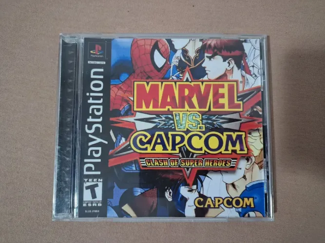 Jogo PS1 Marvel vs Capcom Original Americano Capa Reimpressa
