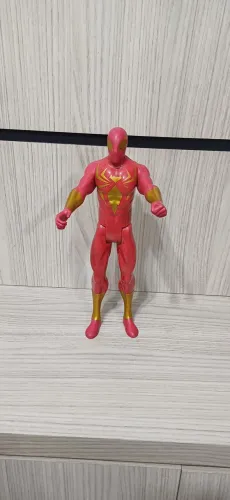Boneco Homem-Aranha Vermelho e Dourado