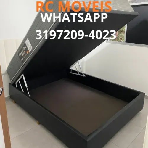 Cama Box Baú Casal Inteiriço 1.38x1.88 - Baú Blindado e Acabamento Premium