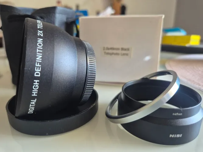 Lente Teleobjetiva 2.0x49mm para Ricoh TELEPHOTO LENS - Nova - R$ 200