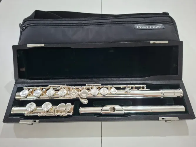 Flauta transversal pearl dolce 695 cabeça de prata 