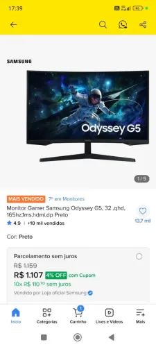 samsung odyssey g5 32 qhd 165hz