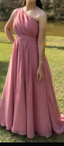 Vestido festa rosa canela