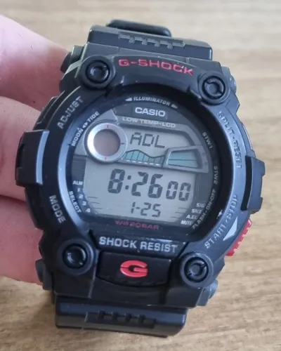 Relógio casio g-shock tábua da maré