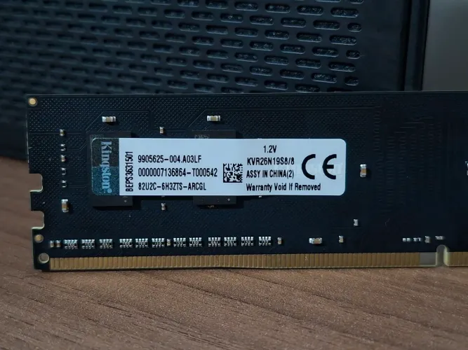 Memória RAM 8GB DDR4 2.666MHz Kingston desktop