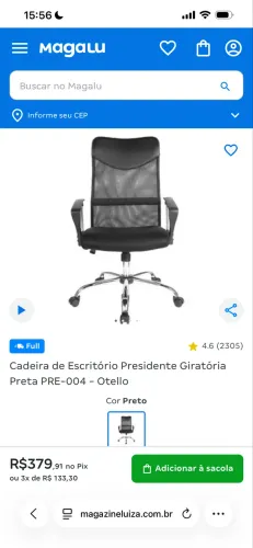 Cadeira Presidente Excelente estado