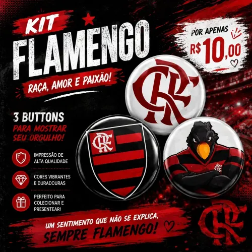 Kit bottons Flamengo