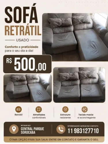 Sofá Retrátil