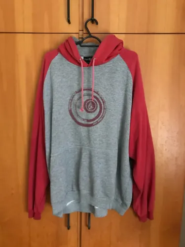 Casaco Moletom Volcom Raglan com Capuz - Tamanho L (G)