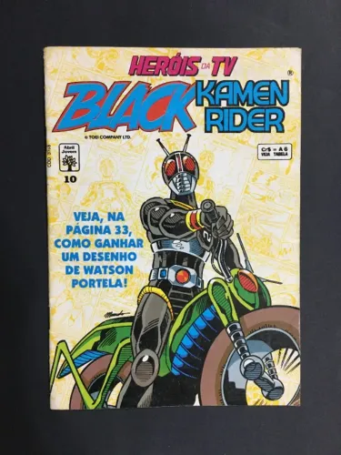 Gibi Heróis da TV Black Kamen Rider Nº 10 Original Revistinha em Quadrinhos HQ - Abril 92