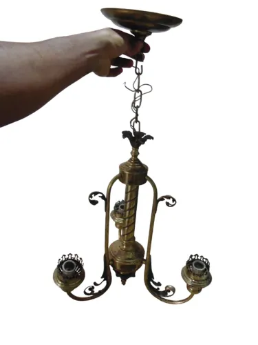 Lustre Metal Dourado Natalino Tomasi antigo