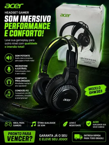 HEADSET GAMER ACER OHW303 