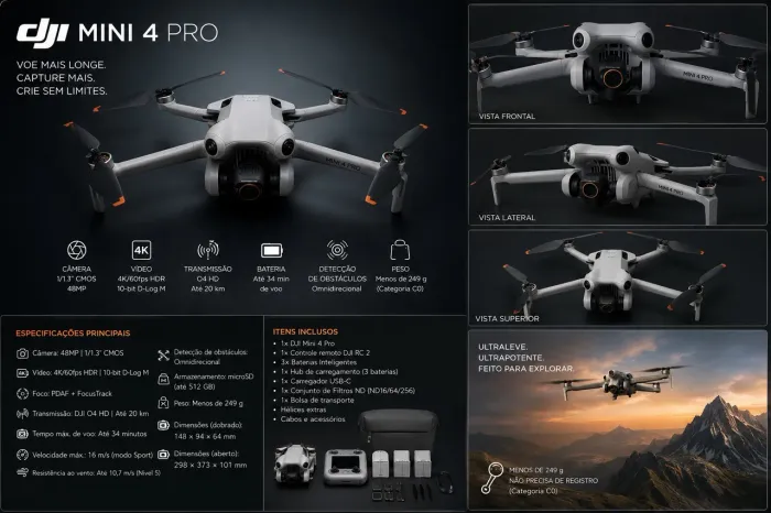 Vendo drone DJI mini 4 pro